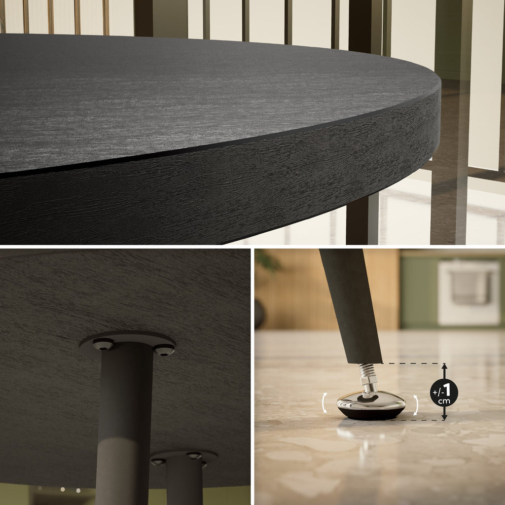 CORIN - Mesa de comedor con tablero de melamina