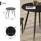 CORIN - Mesa de comedor con tablero de melamina