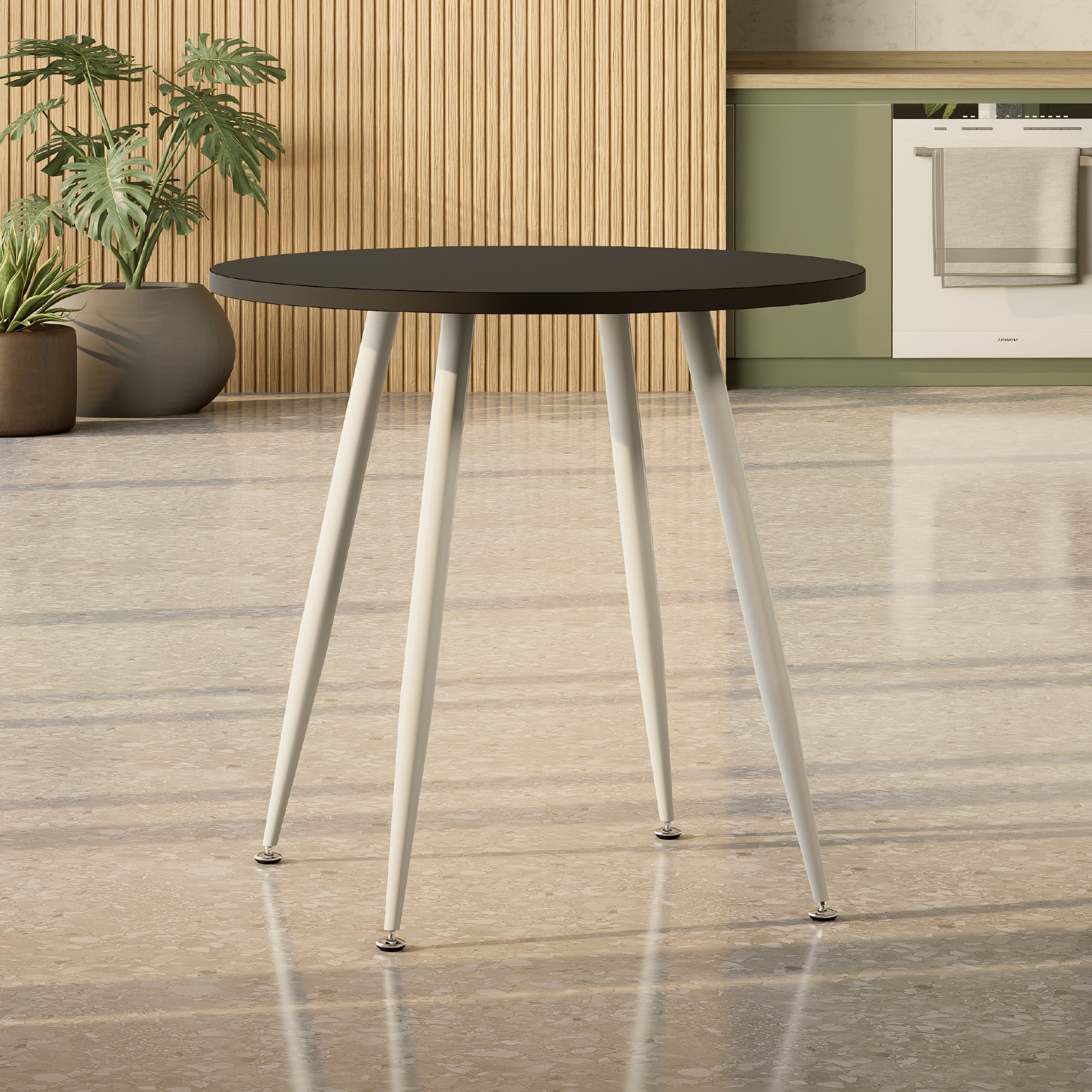 CORIN - Mesa de comedor con tablero de melamina