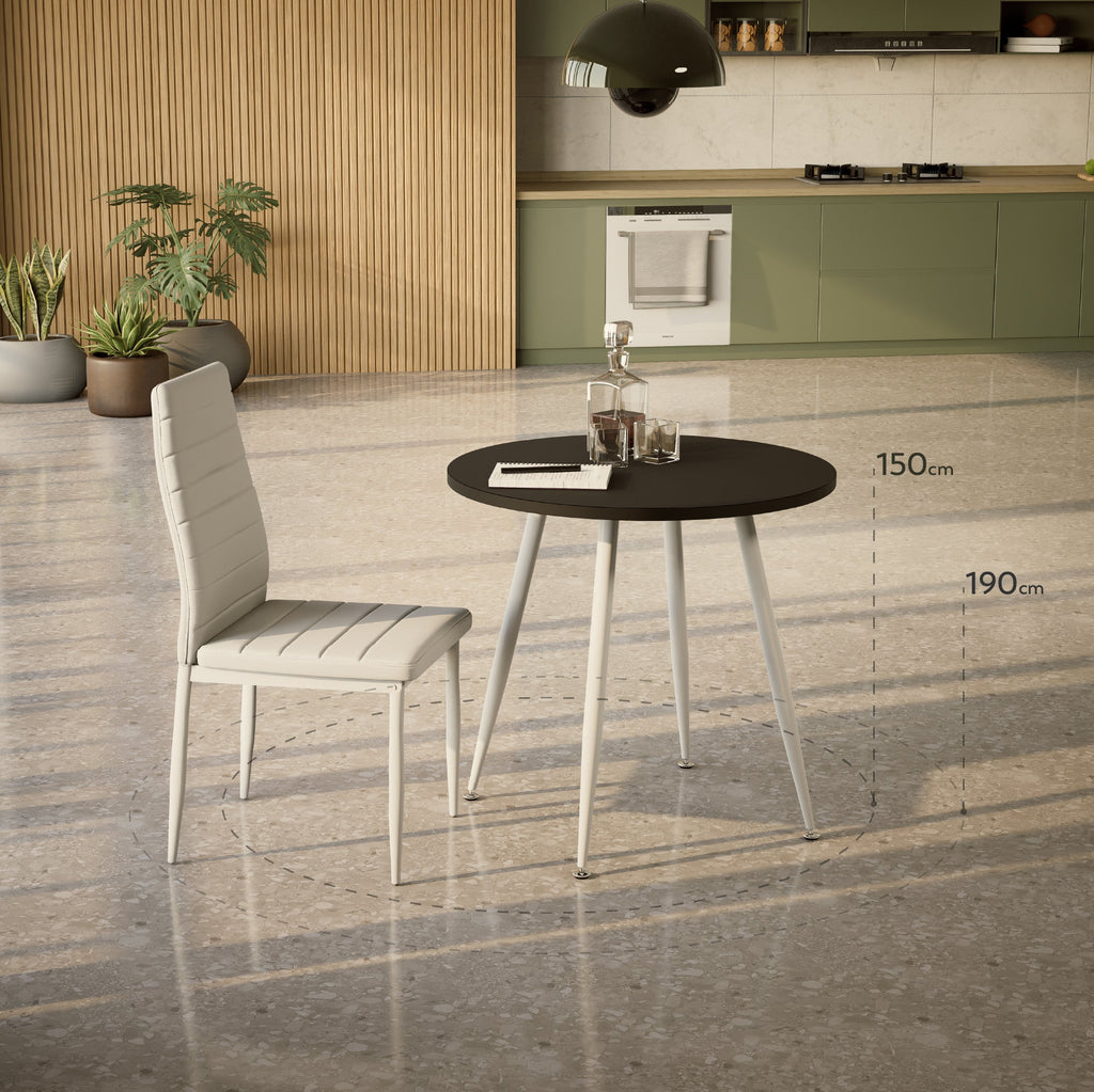 CORIN - Mesa de comedor con tablero de melamina