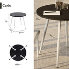 CORIN - Mesa de comedor con tablero de melamina