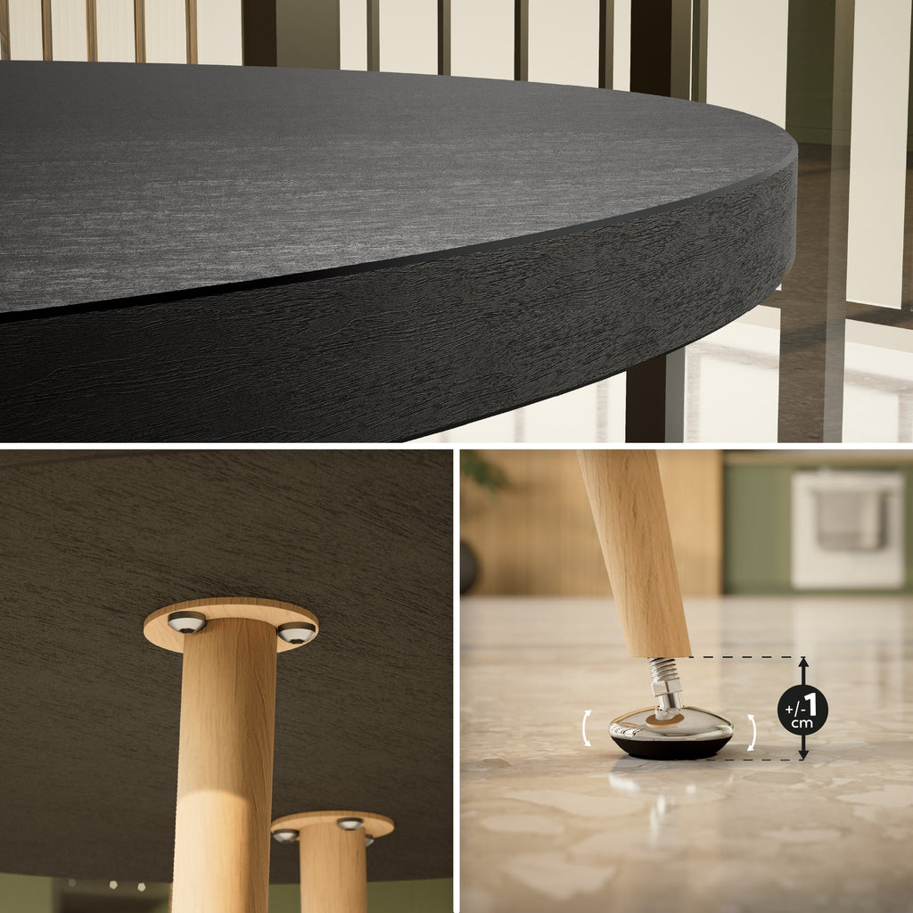 CORIN - Mesa de comedor con tablero de melamina
