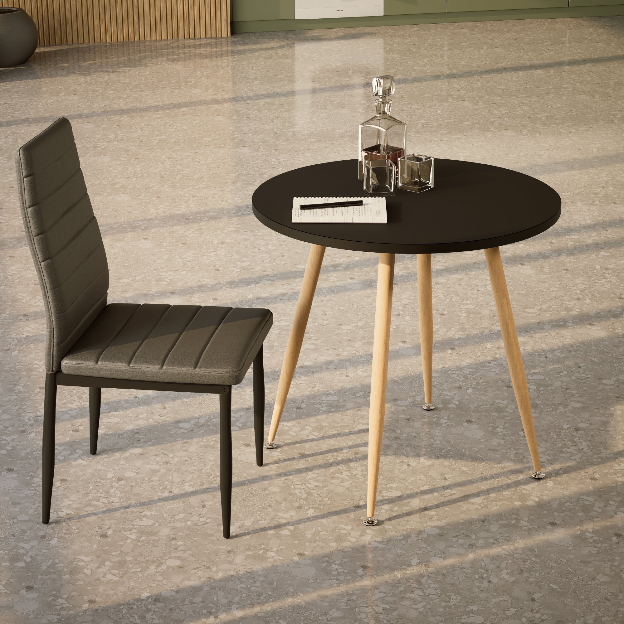 CORIN - Mesa de comedor con tablero de melamina