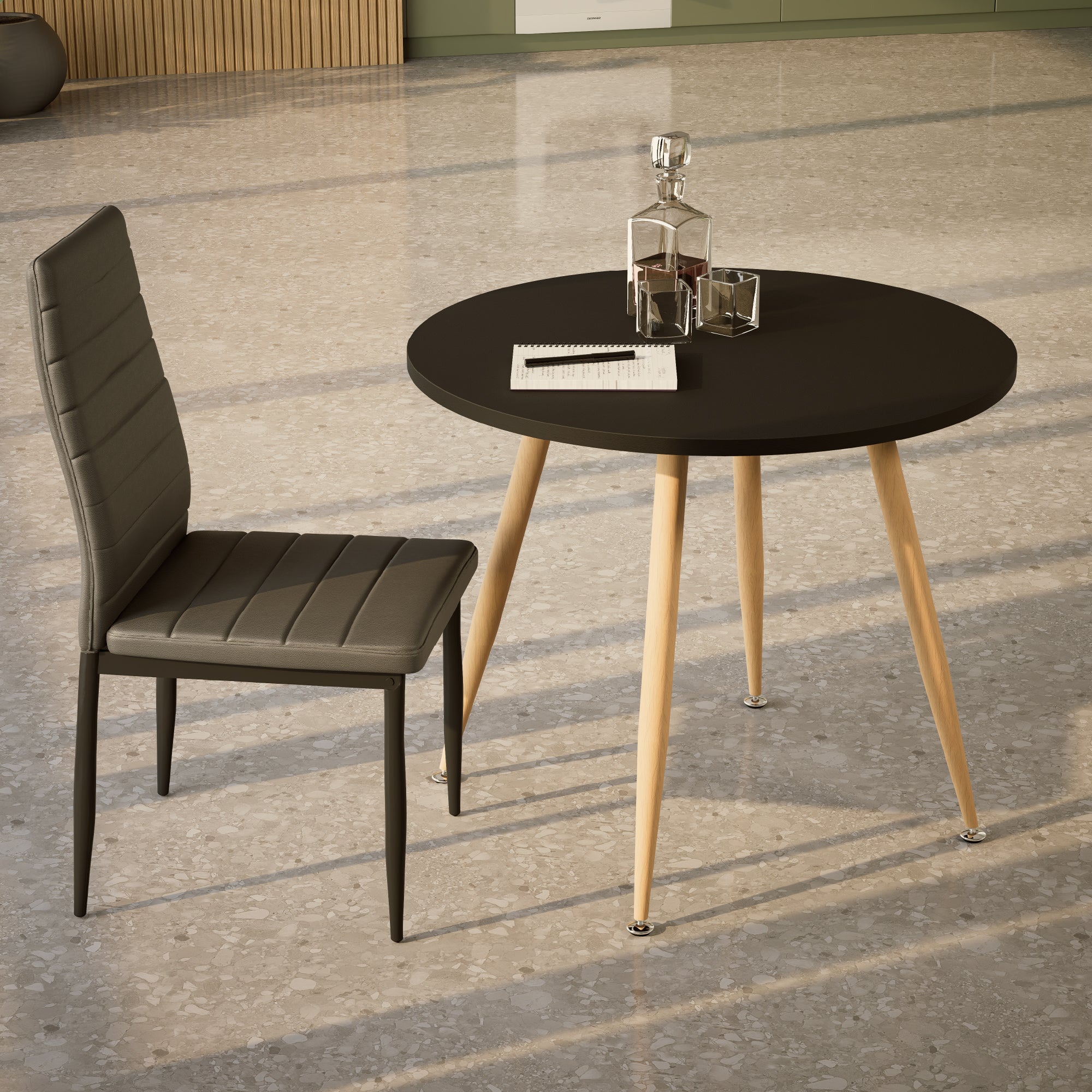 CORIN - Mesa de comedor con tablero de melamina