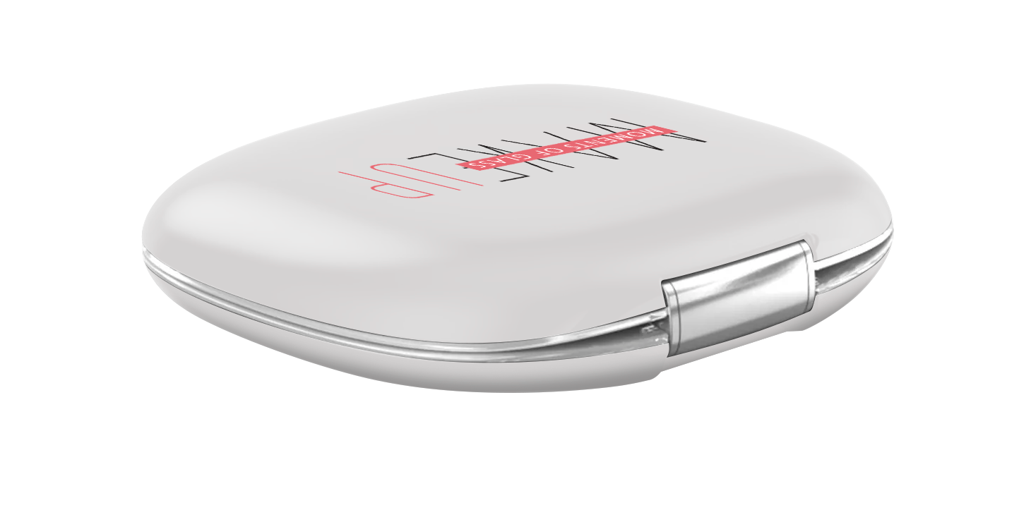 MAKEUP - Specchio tascabile da trucco con striscia di luce LED