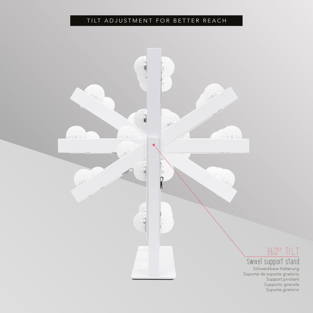 BULB TINY - Specchio da trucco con 9 lampadine LED