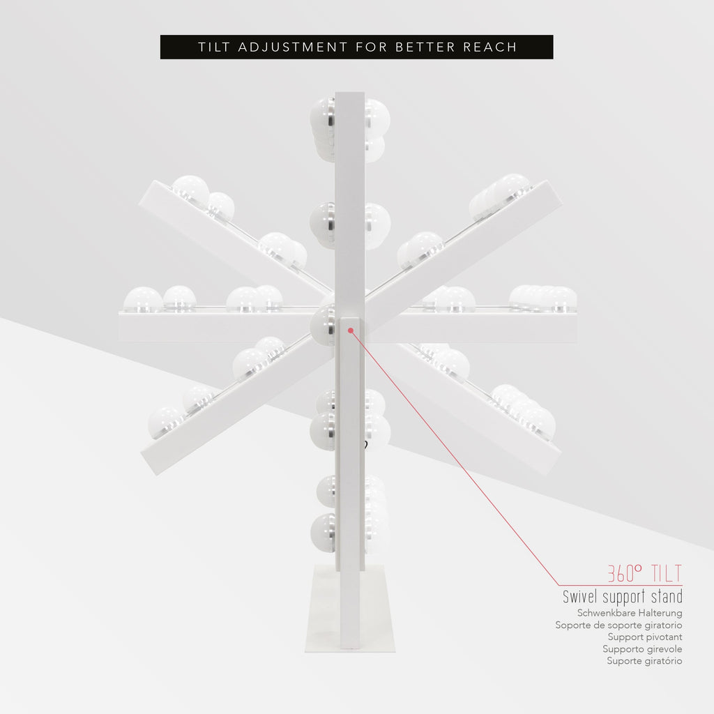 BULB LITTLE - Specchio da trucco con 12 lampadine LED