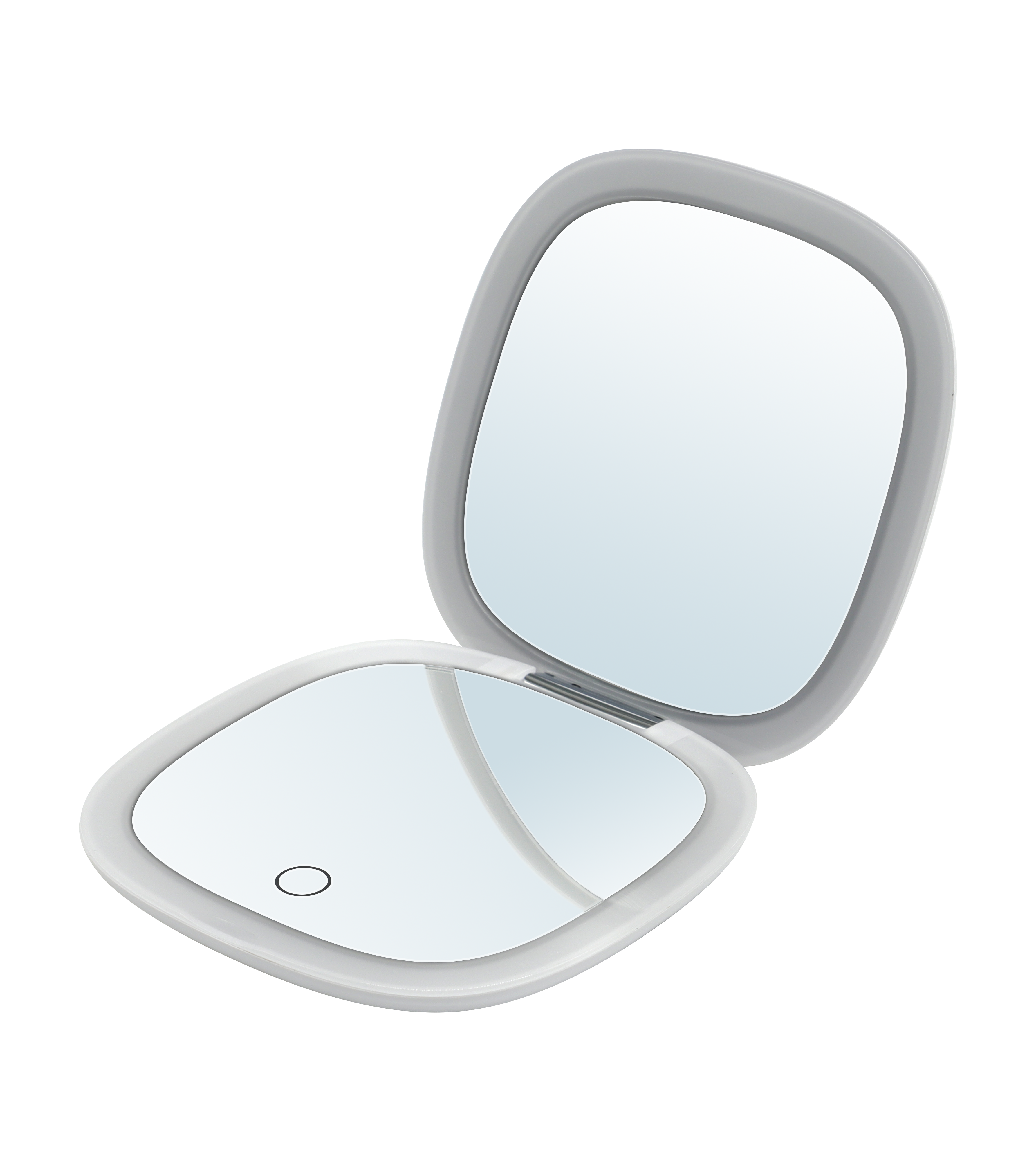 MAKEUP - Specchio tascabile da trucco con striscia di luce LED