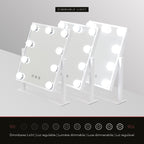 BULB TINY - Specchio da trucco con 9 lampadine LED