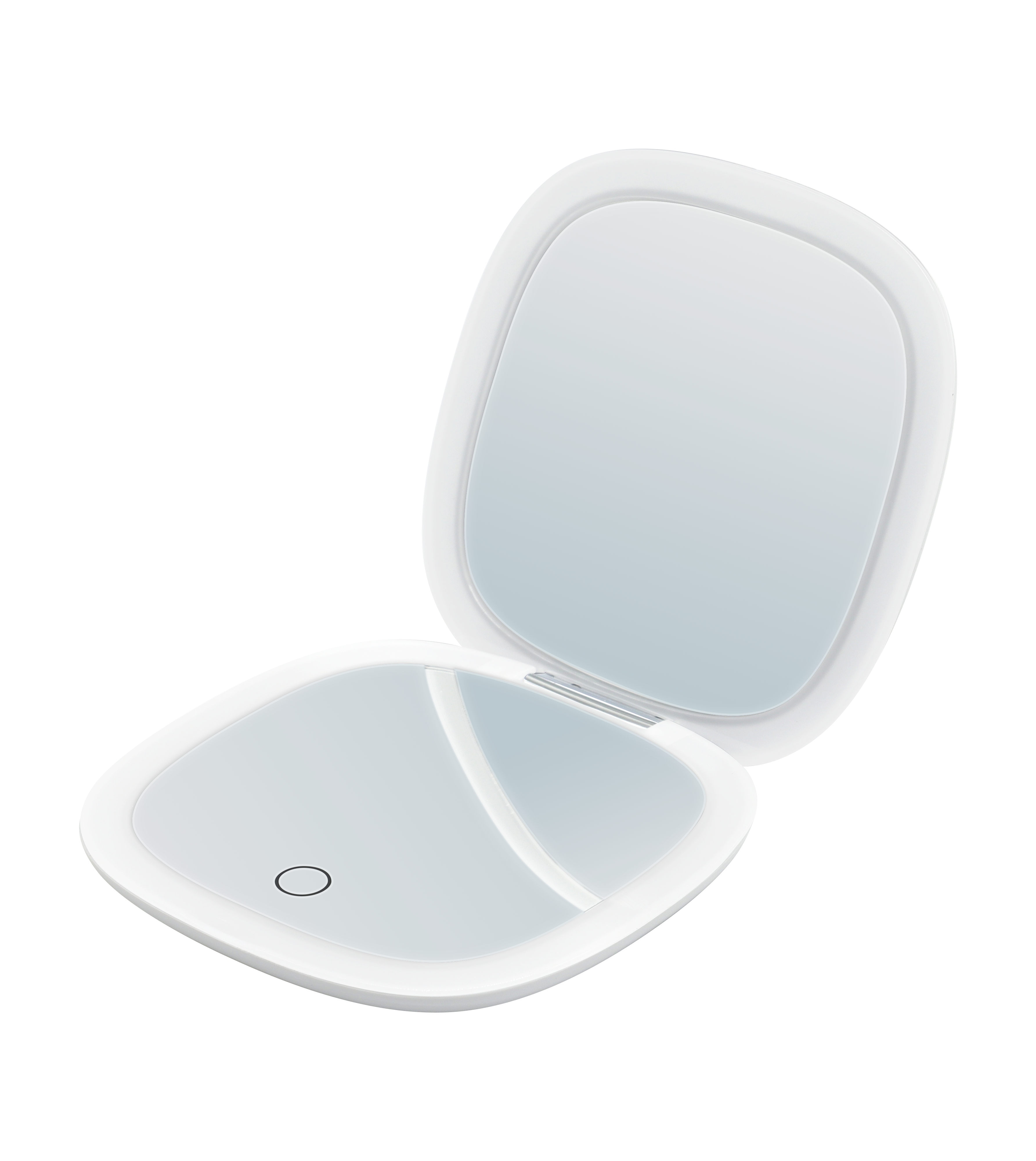 MAKEUP - Specchio tascabile da trucco con striscia di luce LED