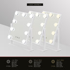 BULB TINY - Specchio da trucco con 9 lampadine LED