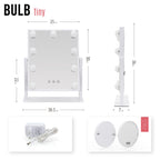 BULB TINY - Specchio da trucco con 9 lampadine LED