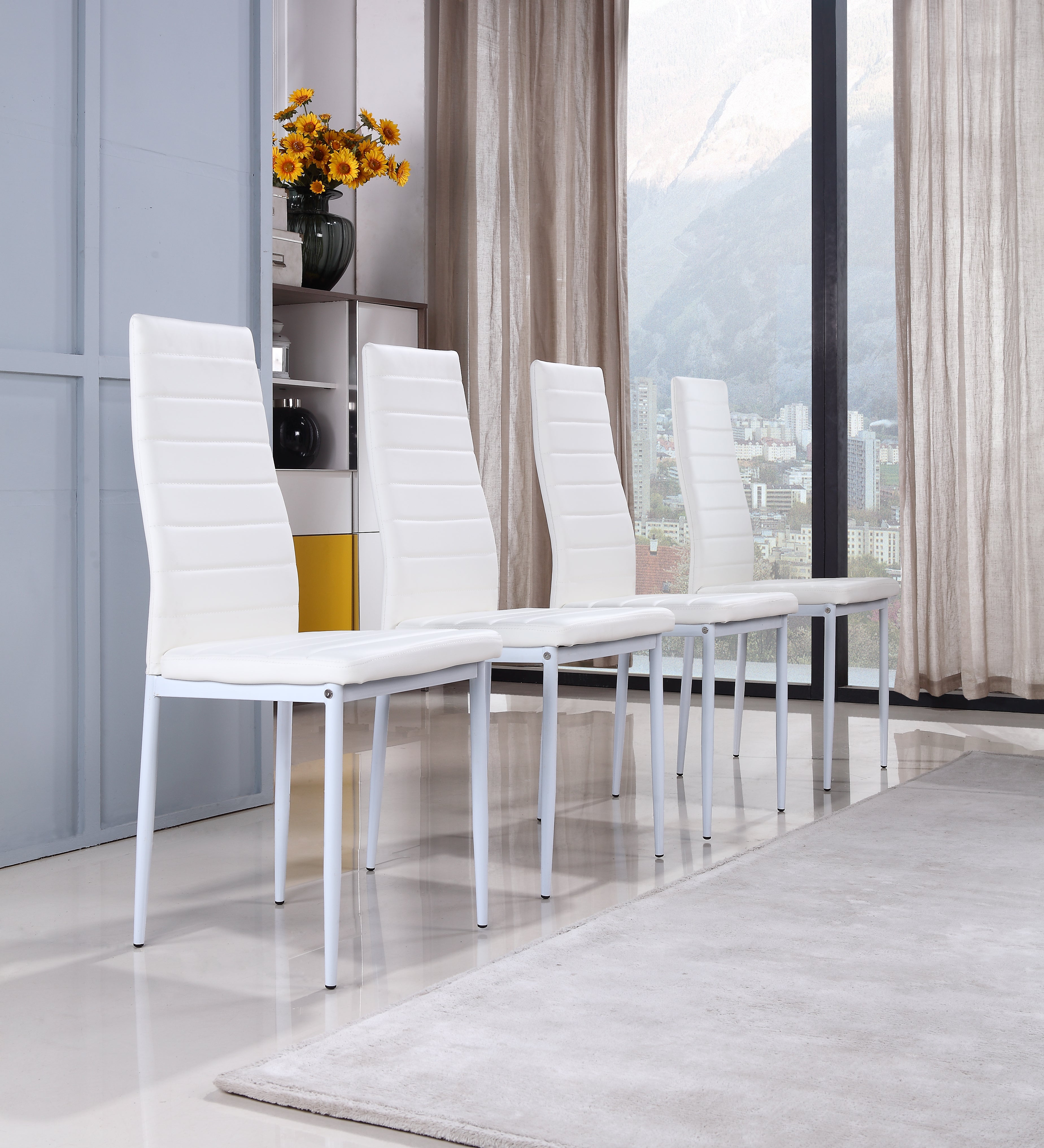 SHIRLEY - Set di sedie da pranzo in pelle