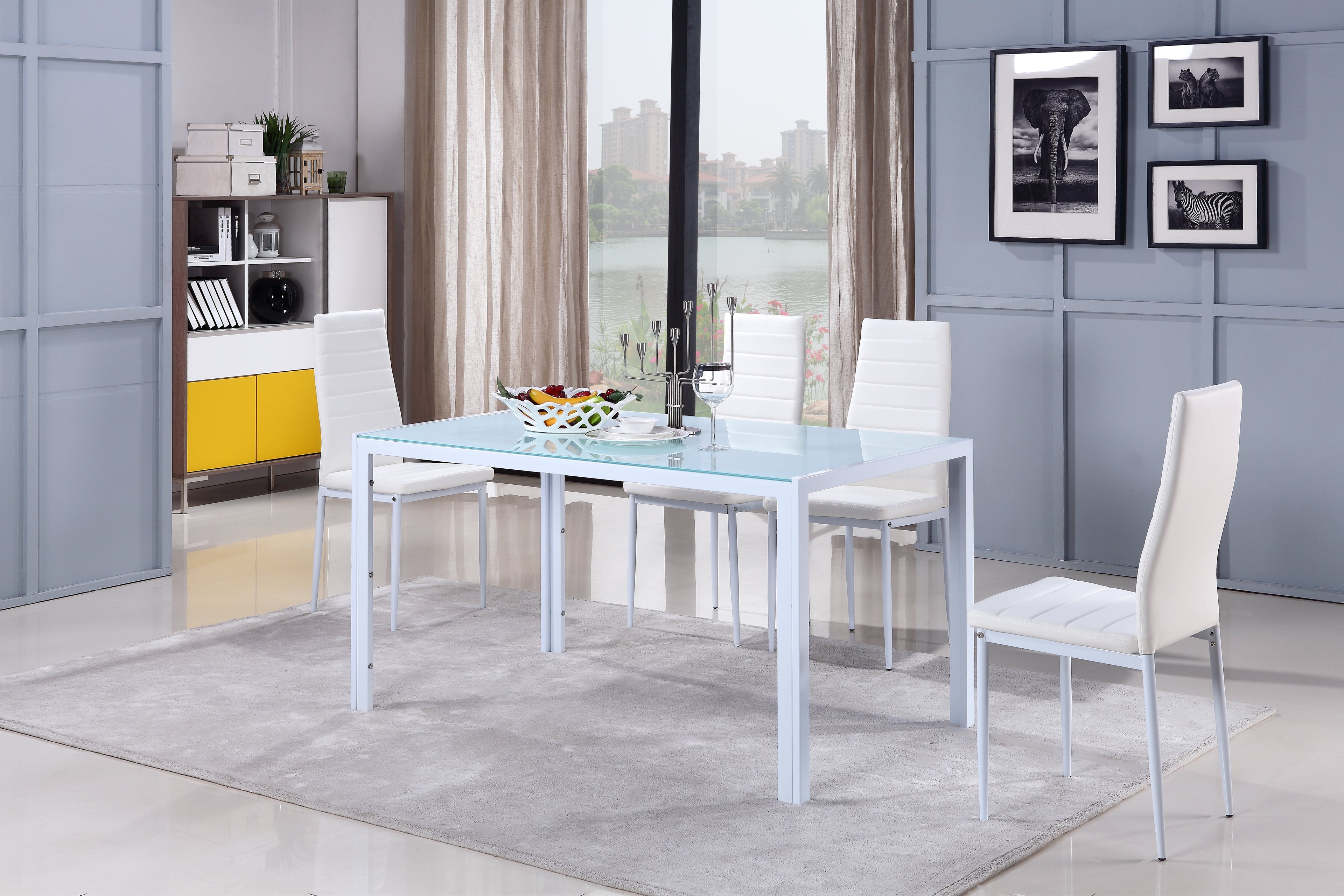 SHIRLEY - Conjunto de sillas de comedor en piel