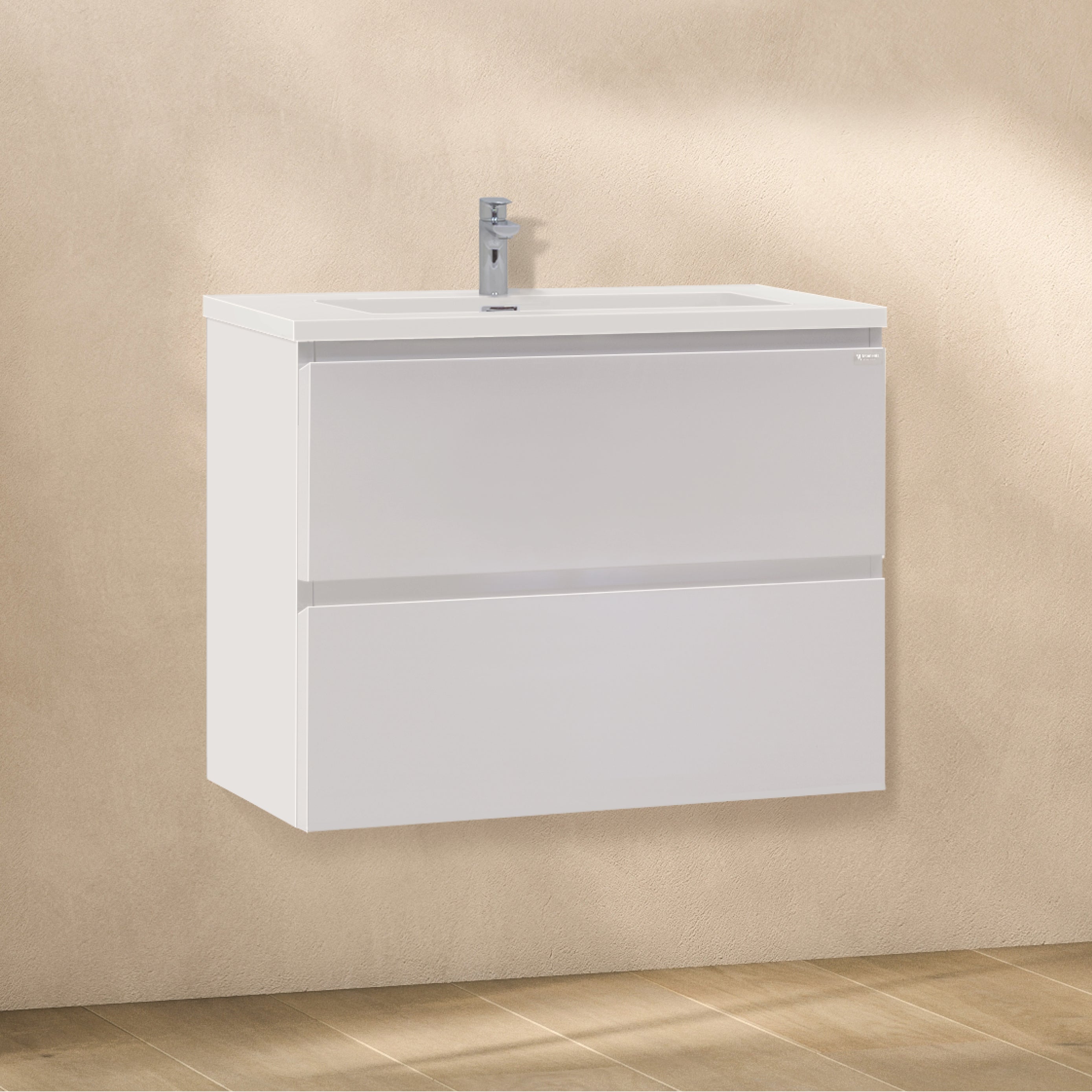 Atena - Mueble de lavabo suspendido con cajón soft-close | Varios tamaños y colores