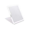 Specchio da trucco con luce LED, specchio portatile tipo tablet con illuminazione a 3 colori, luce regolabile, supporto regolabile, doppia alimentazione e controllo touch