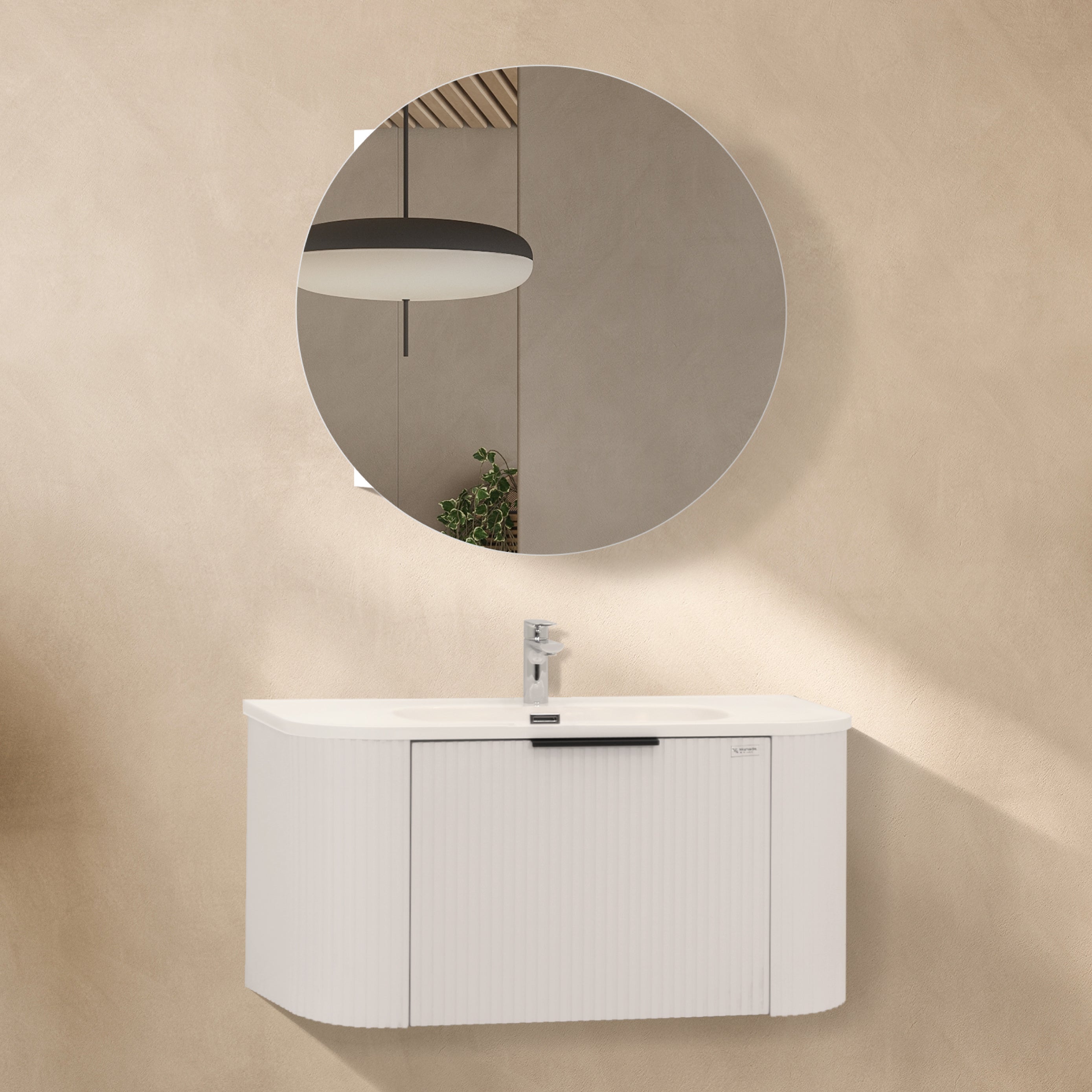 Maia Plus - Conjunto de baño suspendido - Disponible en 90 cm - Varios colores