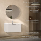 Maia Plus - Conjunto de casa de banho suspenso - Disponível em 90 cm - Várias Cores