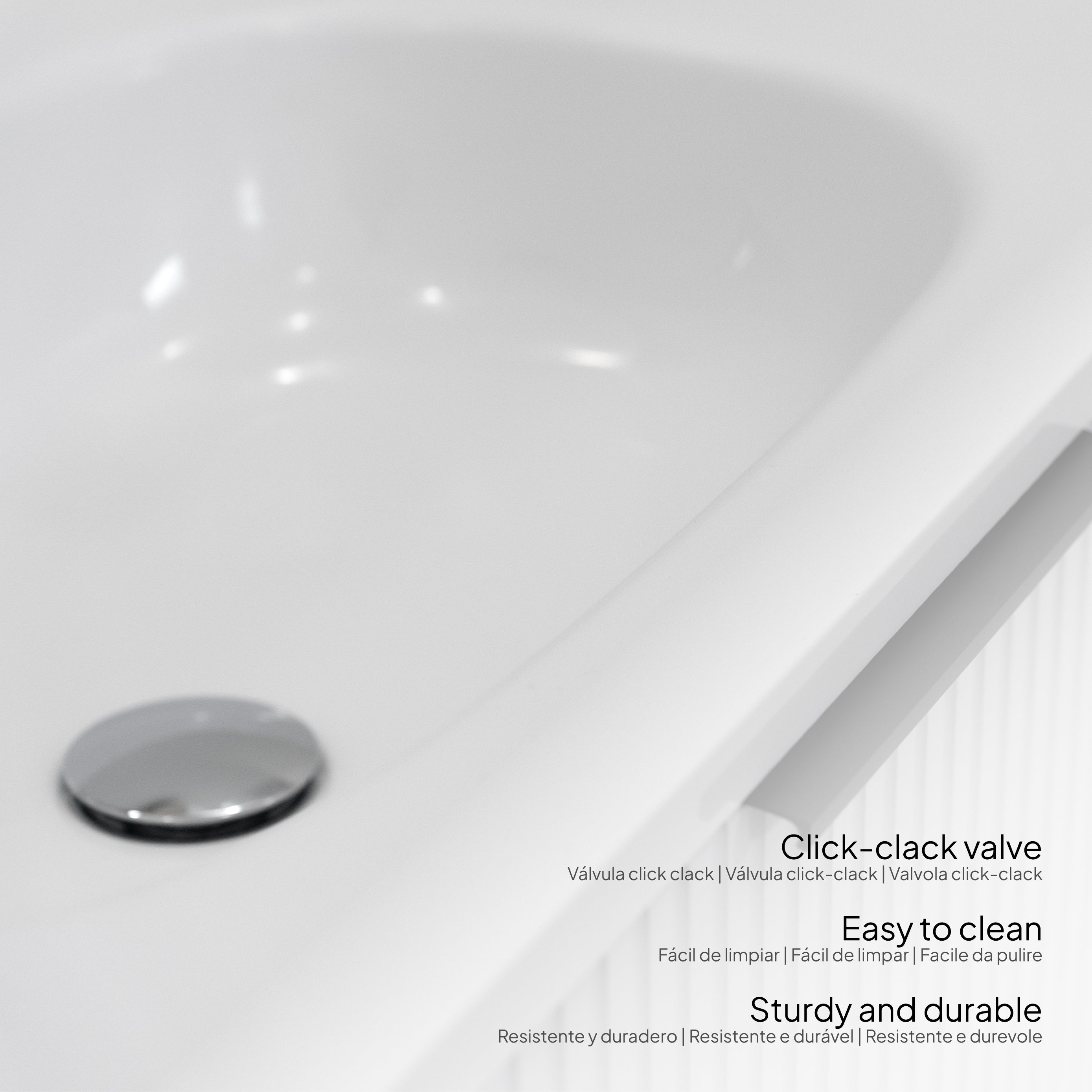 Maia Plus - Conjunto de casa de banho suspenso - Disponível em 90 cm - Várias Cores