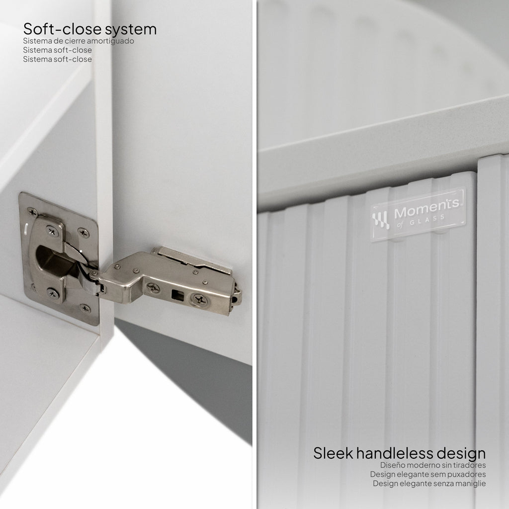 Maia - Set bagno sospeso - Disponibile in 90 cm - Vari colori