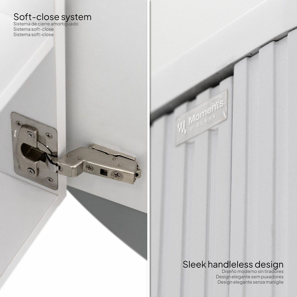 Maia Plus - Conjunto de casa de banho suspenso - Disponível em 90 cm - Várias Cores