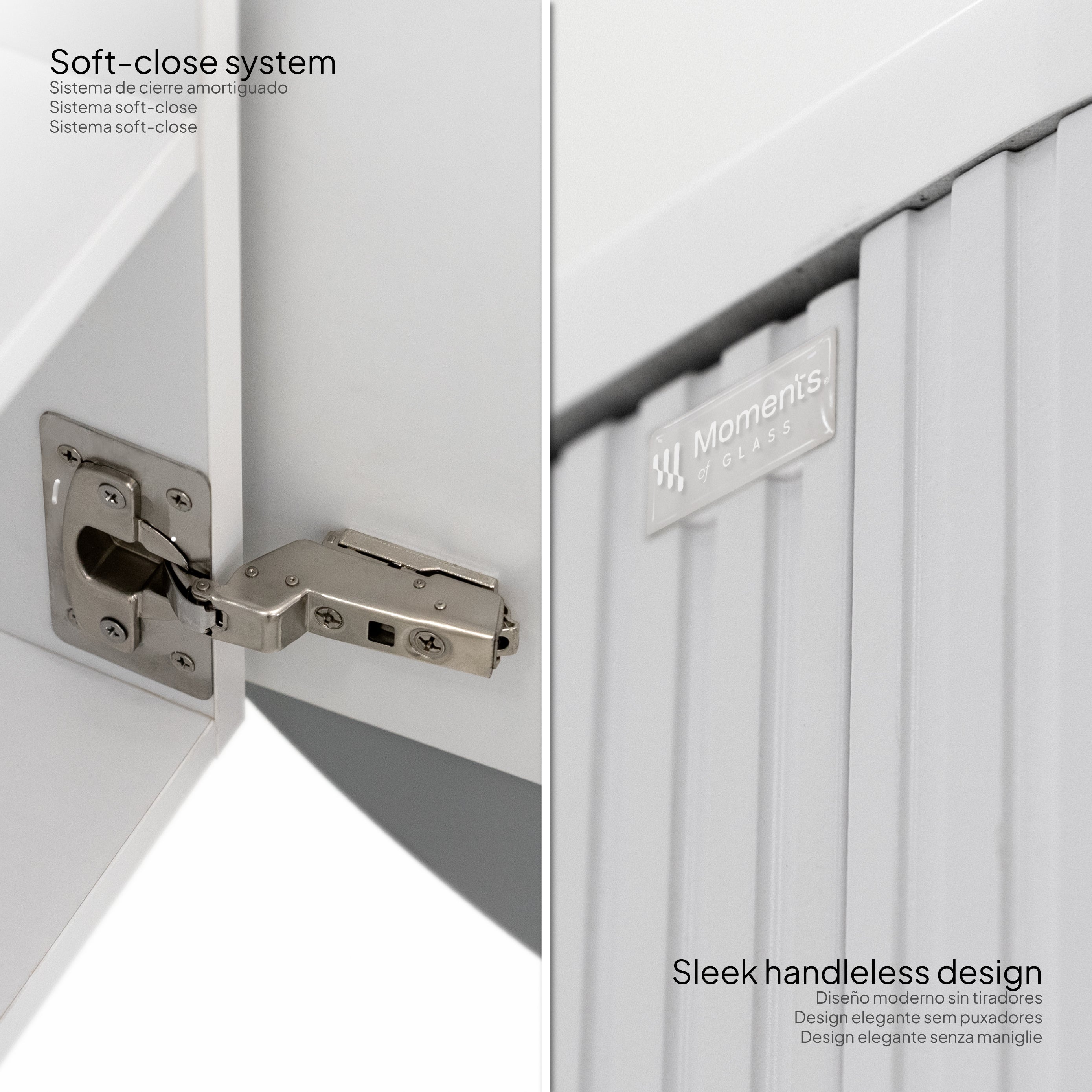 Maia Plus - Conjunto de casa de banho suspenso - Disponível em 90 cm - Várias Cores