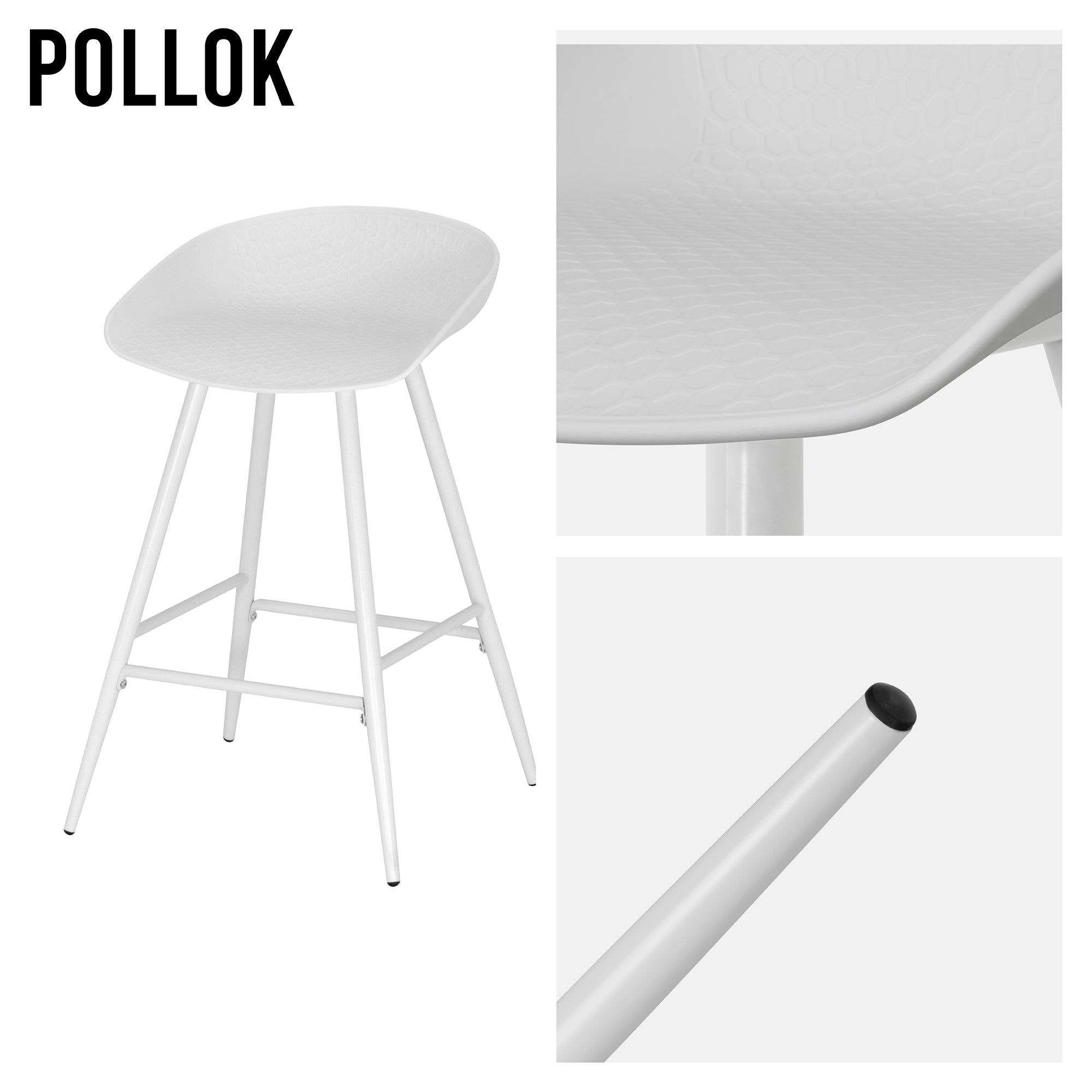 POLLOK - Conjunto de 4 taburetes altos