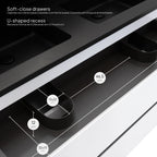 Atena - Set bagno sospeso - Disponibile in 60, 80, 100 e 120 cm - Vari colori