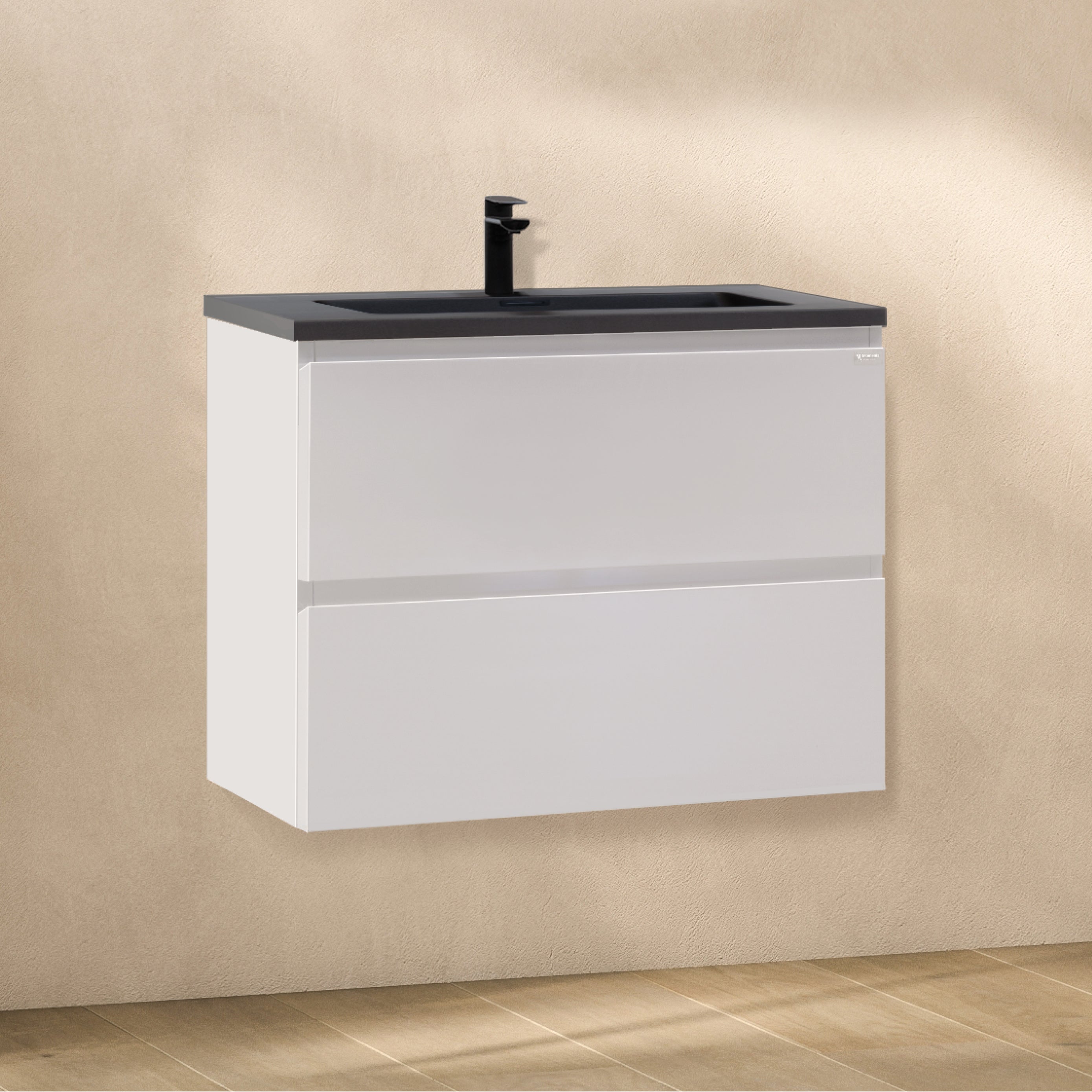 Atena - Mueble de lavabo suspendido con cajón soft-close | Varios tamaños y colores