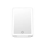 Specchio da trucco con luce LED, specchio portatile tipo tablet con illuminazione a 3 colori, luce regolabile, supporto regolabile, doppia alimentazione e controllo touch