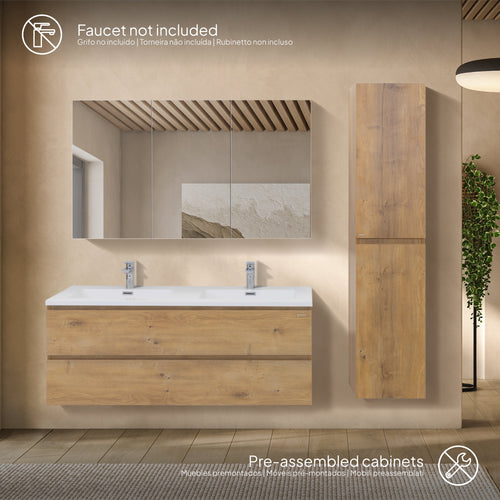 Atena - Set bagno sospeso - Disponibile in 60, 80, 100 e 120 cm - Vari colori