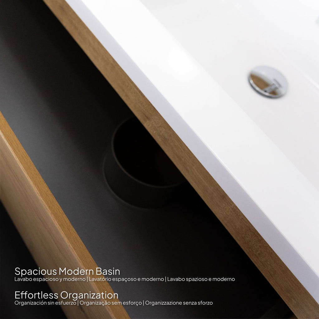Atena - Set bagno sospeso - Disponibile in 60, 80, 100 e 120 cm - Vari colori