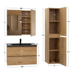 Atena - Set bagno sospeso - Disponibile in 60, 80, 100 e 120 cm - Vari colori