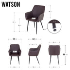 WATSON - Silla de comedor, conjunto de 2