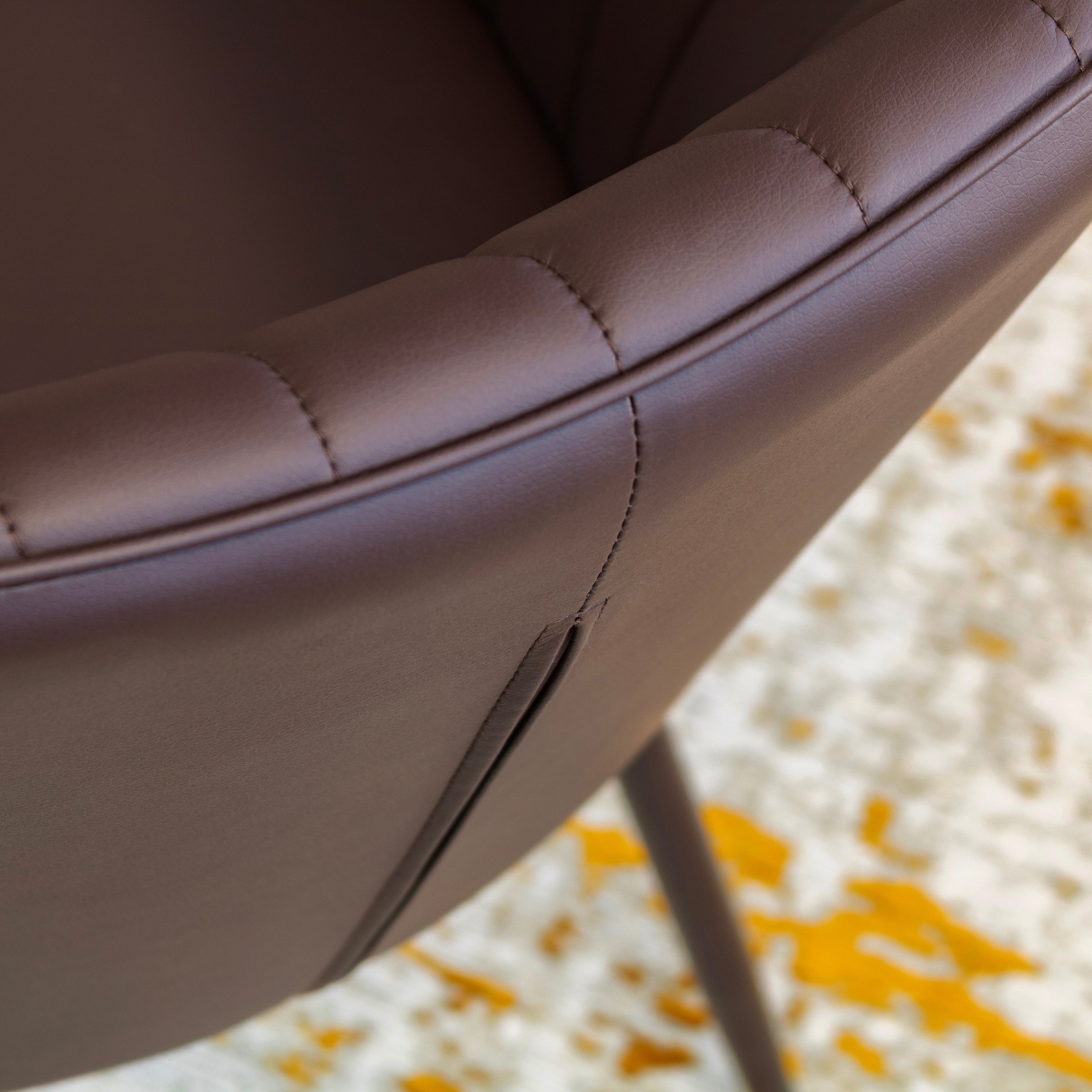 DAHLIA - Conjunto de 2 sillas de comedor en tejido PU o terciopelo
