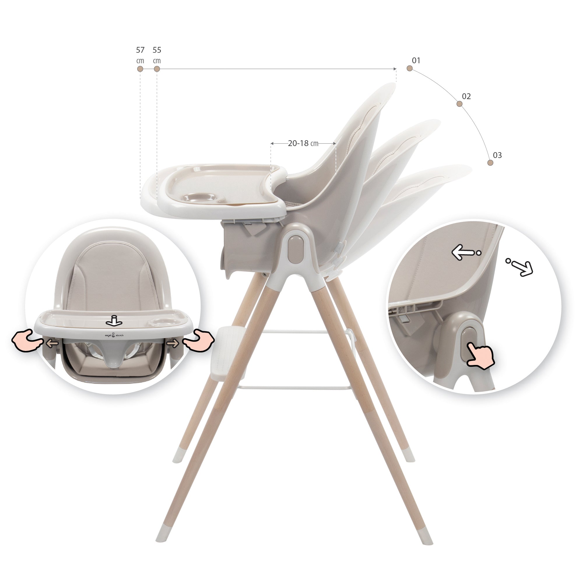 ARTO - Sedia per bebè 2 in 1