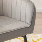 DAHLIA - Conjunto de 2 sillas de comedor en tejido PU o terciopelo