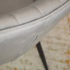 DAHLIA - Conjunto de 2 sillas de comedor en tejido PU o terciopelo