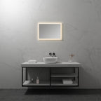 FRAME - Specchio da bagno rettangolare con illuminazione LED