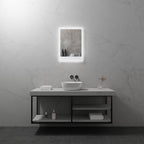 FRAME - Specchio da bagno rettangolare con illuminazione LED