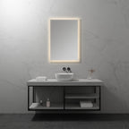 FRAME - Specchio da bagno rettangolare con illuminazione LED