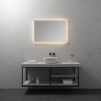 FRAME - Specchio da bagno rettangolare con illuminazione LED