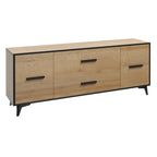 REIMS - Mueble TV en Roble o Nogal con Estructura Negra | RTV2D1S, RTV2D2S