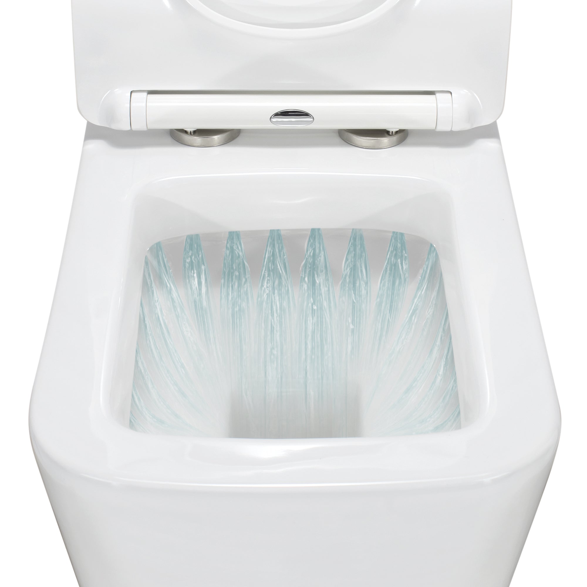 FOGLIA - Inodoro rimless blanco con asiento soft close extraíble