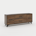REIMS - Mueble TV en Roble o Nogal con Estructura Negra | RTV2D1S, RTV2D2S