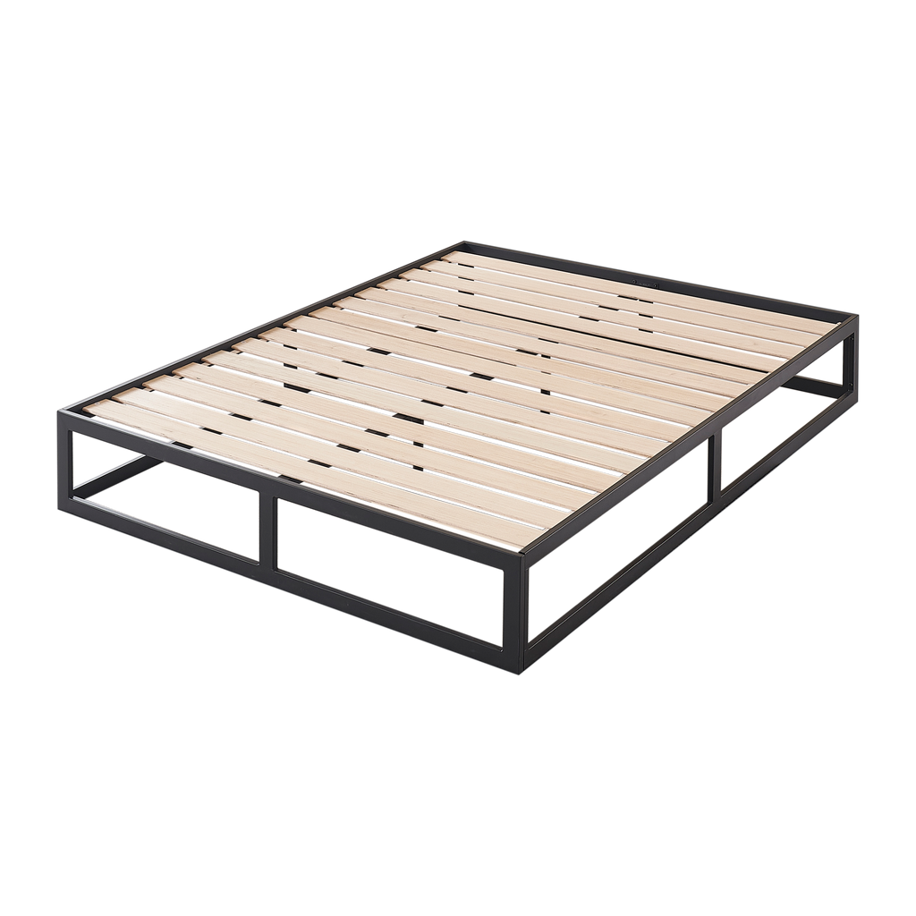 HARUKI Double Bed Frame (Black) | Definitive Minimalist Design, Heavy-Duty Steel | Tool-Free Setup, 300KG Load