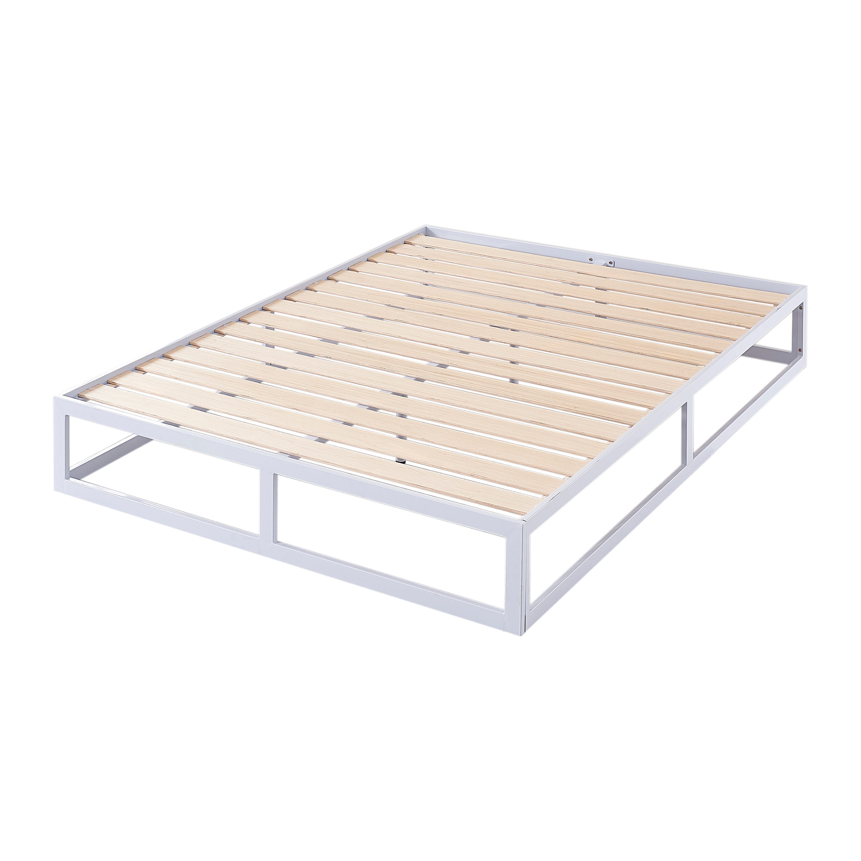 HARUKI Double Bed Frame (White) | Elegant, Zen-Inspired Steel Structure | Easy Assembly, 300KG Load