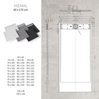 HIEMAL - Piatto doccia bianco antiscivolo, resistente e durevole - Incl. sifone e griglia inox