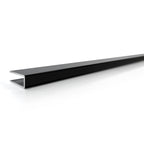 Perfil de pared de aluminio negro para panel de ducha Walk-In 8 o 10 mm