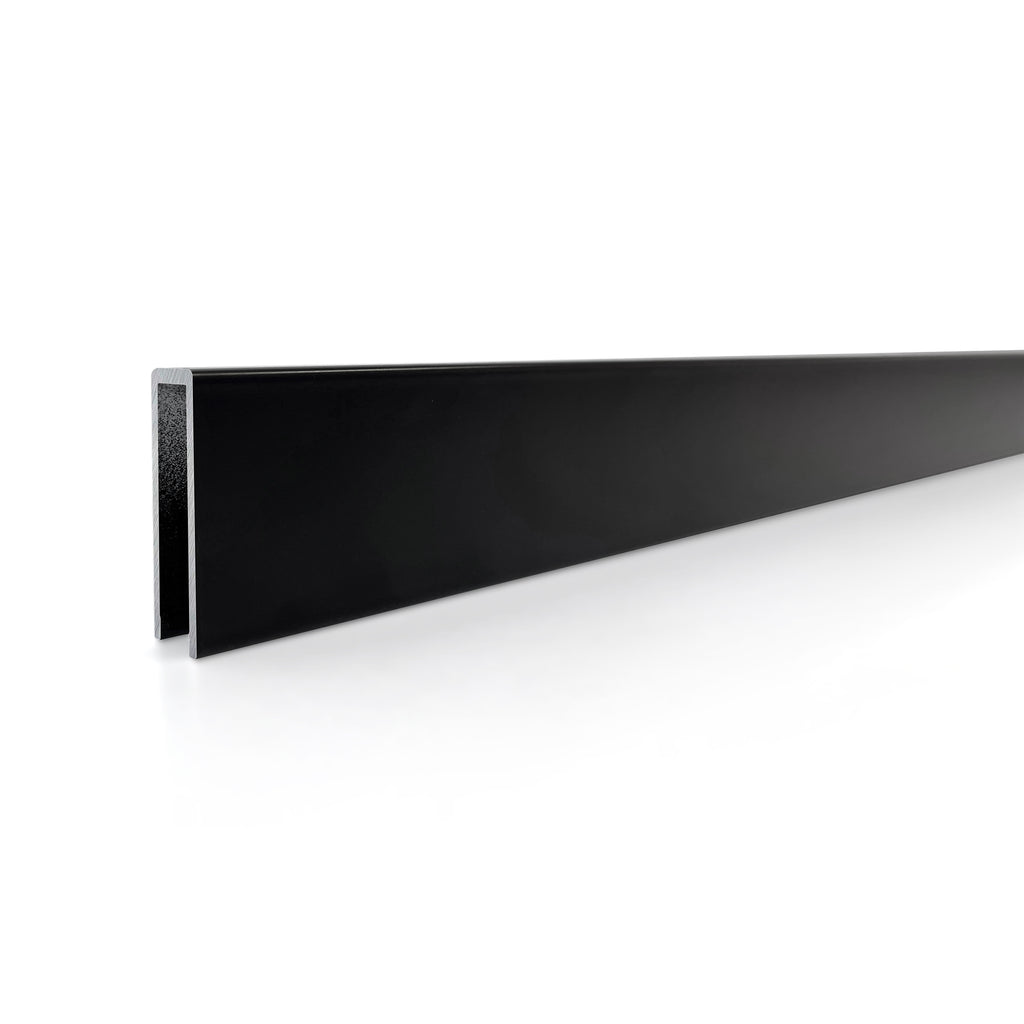 Perfil de pared de aluminio negro para panel de ducha Walk-In 8 o 10 mm